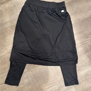 Elegant Black Skirt with Leggings